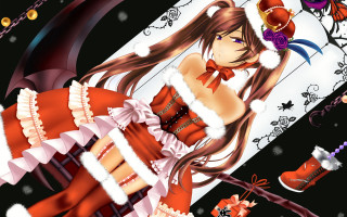 Santa gothic anime alice prin - a red bow tie free wallpaper