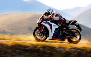 Motorcycle rider mountains grass blurry - a blurry background of grass and bushes free wallpaper