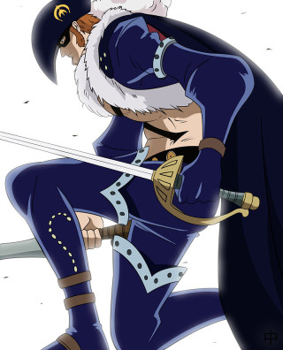 Man blue outfit sword hat - a white beard free wallpaper