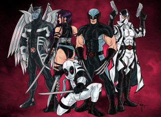 Costume group swords holding people - cosplay free wallpaper for desktop