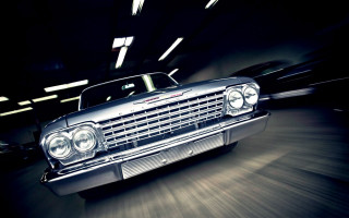 Night driving cooper motion blur - headlight free wallpaper for desktop