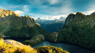 Mountain lake forest sky landscape 2 - carl critchlow free wallpaper for desktop