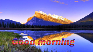 Mountain lake sky nature sunrise - bright morning free wallpaper