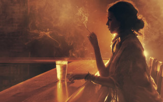Woman smoke candlefire cinematic photography - free vintage wallpaper