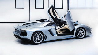 Silver sports car doors open 7 - a black door free wallpaper for desktop