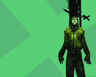 Man green face mask metal - a green face free wallpaper