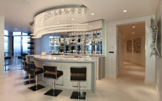 Bar chandelier chairs room window - exquisite lighting free wallpaper