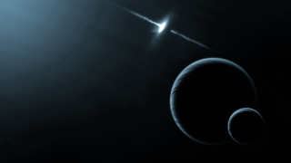 Distant object bright light space 2 - space free wallpaper for desktop