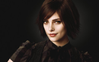 Gothic woman blackshirt blackbackground bobcut - a black tie free wallpaper for desktop