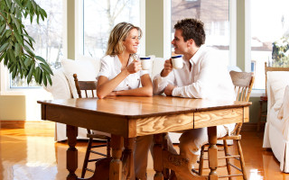 Man woman coffee smile romantic - anthony devas free wallpaper for desktop