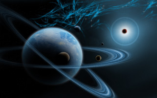 Solar system black hole planets - solar free wallpaper
