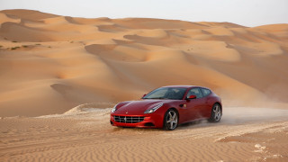 Red sports car desert dunes - farid mansour free wallpaper for desktop