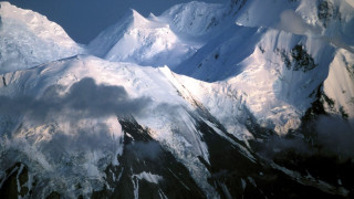 Mountain snow clouds blue sky - murata range free wallpaper