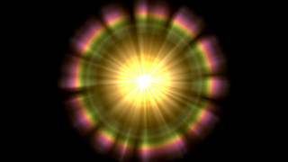 Yellow pink flower black background - volumetric light free wallpaper for desktop