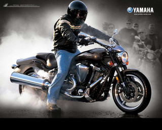 Man motorcycle foggy road crowd - a motorcycle free wallpaper