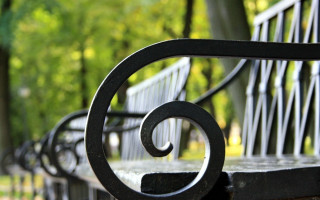 Bench park trees abstract sculpture - an abstract sculpture free wallpaper