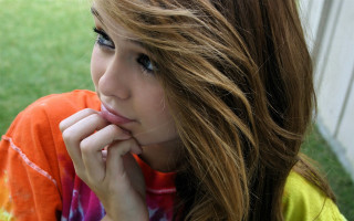 Girl long hair tie dye - brown hair free wallpaper