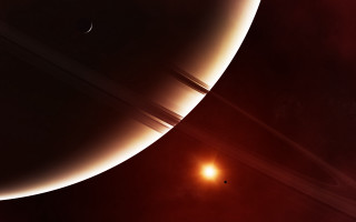 Saturn space bright light distant - sun free wallpaper for desktop