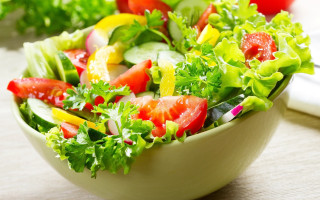 Salad vegetables lettuce tomatoes food - other vegetable free wallpaper