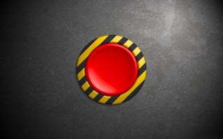 Red button black yellow stripe 2 - a gray surface free wallpaper