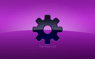 Purple background gear smart os - smart free wallpaper