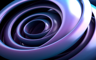 Blue purple spiral abstract raytraced - elizabeth murray free wallpaper