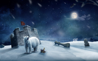Polar bear castle toy soldier - a polar bear free wallpaper