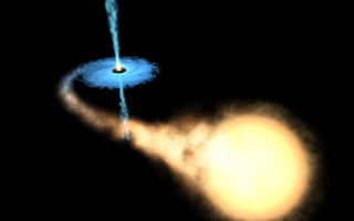 Black hole blue disk yellow - a black hole free wallpaper for desktop