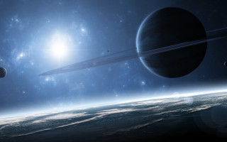 Space planet sky sun star 2 - a group of planets free wallpaper