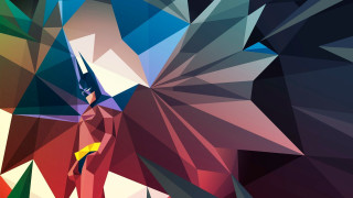 Colorful abstract man red suit - yellow shirt free wallpaper