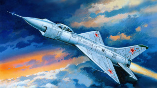 Fighter jet star sky mountains - a yellow star free wallpaper