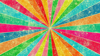 Colorful starburst grungy psychedelic flat - surreal design free wallpaper