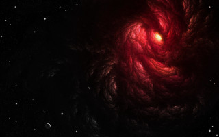 Red spiral astronaut starry sky - spiral free wallpaper