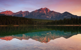 Mountain range reflection sunset pink 6 - anthony s waters free wallpaper