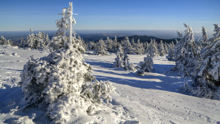 Snowy mountain trees blue sky 15 - bela čikoš sesija free wallpaper