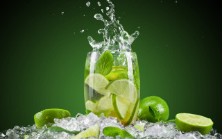 Limeade ice limes green water - water free wallpaper for desktop