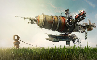 Man pulling barrel boat fantasy - alejandro burdisio free wallpaper for desktop