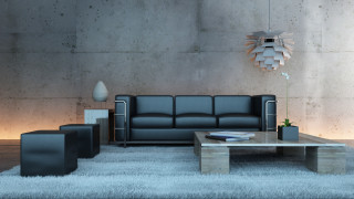 Living room couch table lamp - a rug free wallpaper