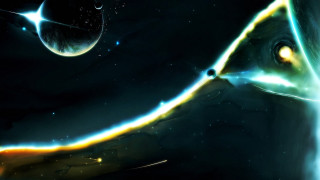 Black hole distant star space - a distant star in the background free wallpaper