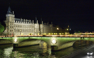 Bridge river night cityscape lights - the bridge free wallpaper