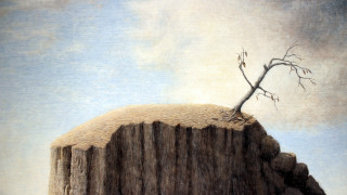 Tree cliff branch sky mountain - beksinski free wallpaper