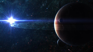 Planet star background bright light - a bright star in the foreground free wallpaper