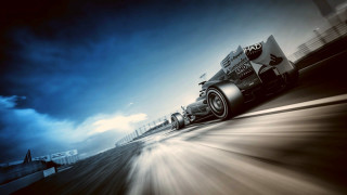 Racing car motion blur cloudy - racing free wallpaper