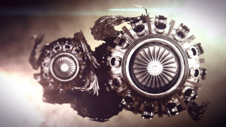 Metal gear clock steampunk ambient - a close up of a metal object free wallpaper