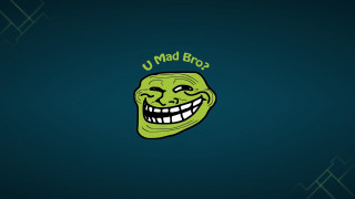Green troll face u mad - mad free wallpaper