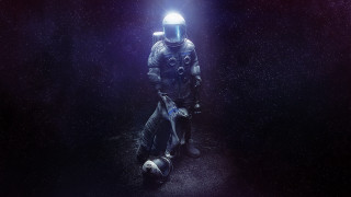 Space man flashlight helmet aliens - his head and a helmet free wallpaper