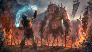 Armor lightning demon fire magic - a lightning bolt free wallpaper