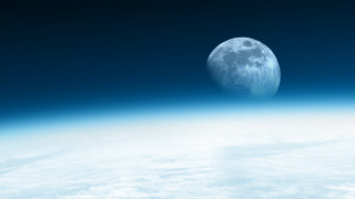 Moon earth clouds sky ocean - cloud below free wallpaper for desktop