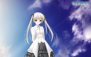 Anime girl white dress sky - a white dress free wallpaper for desktop
