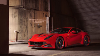 Red sports car garage wall - a garage next free wallpaper for desktop